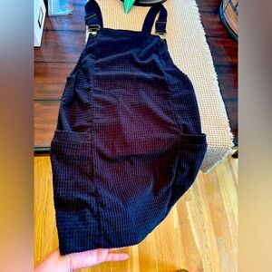 Black Corduroy Overall dress